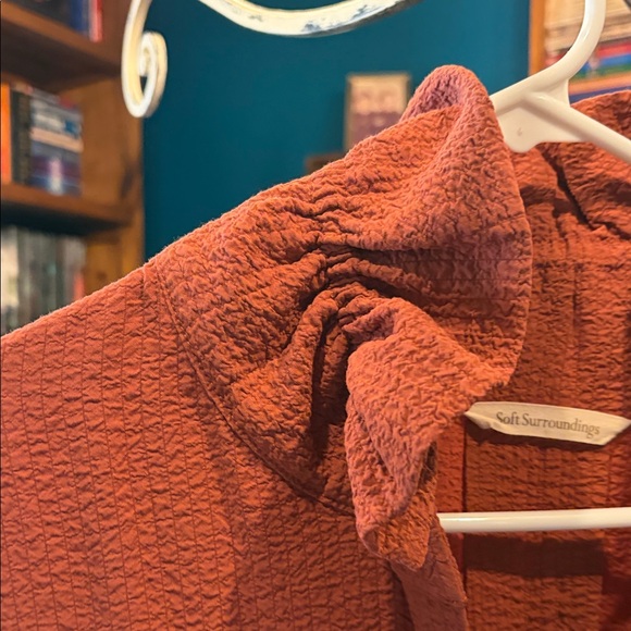 Soft Surroundings Rust Buttoned Top - Picture 7 of 9